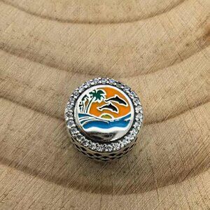 Pandora Destin Beach Travel  Exclusive Dangle Charm Pendant, S925 Silver Jewelry